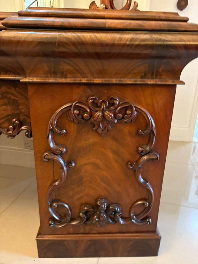 Outstanding Quality Antique Victorian Carved Mahogany Mirror Back Sideboard